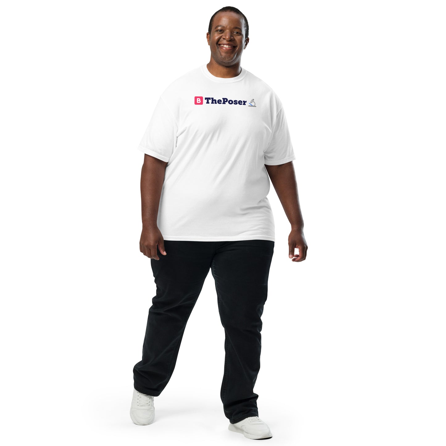 Men's BThePoser Emoji Heavyweight White Tee
